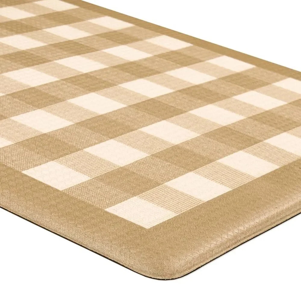 Plaid Anti Fatigue Mat, Non Slip Textured Buffalo Comfort Standing Floor Mats